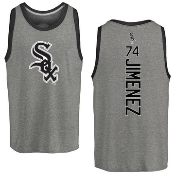 Men's Chicago White Sox Eloy Jimenez ＃74 Backer Tank Top Ash