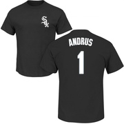 Men's Chicago White Sox Elvis Andrus ＃1 Roster Name & Number T-Shirt - Black