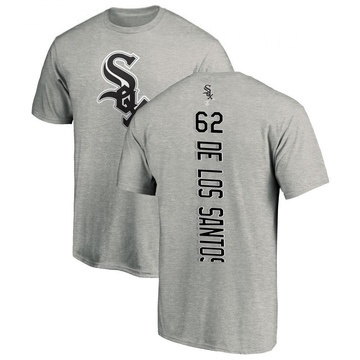 Men's Chicago White Sox Enyel De Los Santos ＃62 Backer T-Shirt Ash