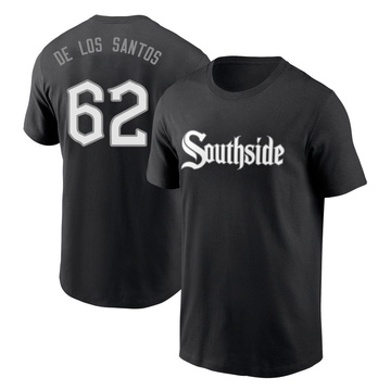 Men's Chicago White Sox Enyel De Los Santos ＃62 City Connect Name & Number T-Shirt - Black