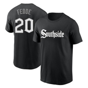 Men's Chicago White Sox Erick Fedde ＃20 City Connect Name & Number T-Shirt - Black