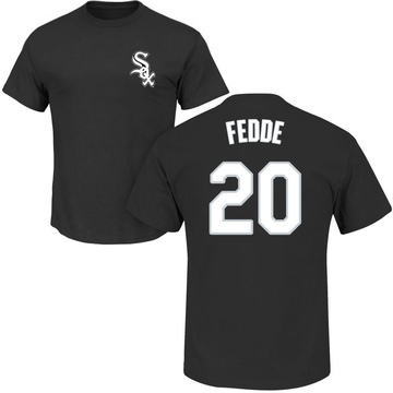 Men's Chicago White Sox Erick Fedde ＃20 Roster Name & Number T-Shirt - Black