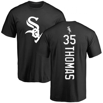 Men's Chicago White Sox Frank Thomas ＃35 Backer T-Shirt - Black