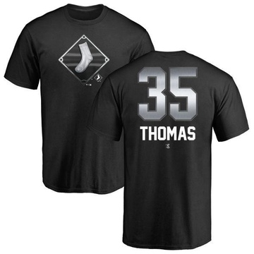 Men's Chicago White Sox Frank Thomas ＃35 Midnight Mascot T-Shirt - Black