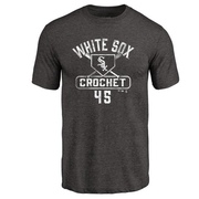 Men's Chicago White Sox Garrett Crochet ＃45 Base Runner T-Shirt - Black