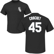 Men's Chicago White Sox Garrett Crochet ＃45 Roster Name & Number T-Shirt - Black