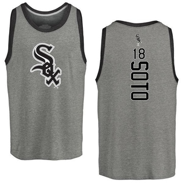 Men's Chicago White Sox Geovany Soto ＃18 Backer Tank Top Ash