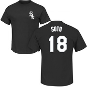 Men's Chicago White Sox Geovany Soto ＃18 Roster Name & Number T-Shirt - Black