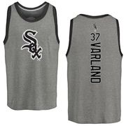 Men's Chicago White Sox Gus Varland ＃37 Backer Tank Top Ash