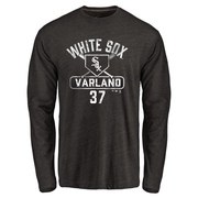 Men's Chicago White Sox Gus Varland ＃37 Base Runner Long Sleeve T-Shirt - Black