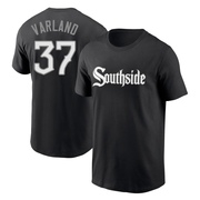 Men's Chicago White Sox Gus Varland ＃37 City Connect Name & Number T-Shirt - Black