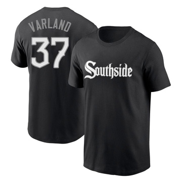 Men's Chicago White Sox Gus Varland ＃37 City Connect Name & Number T-Shirt - Black