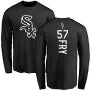 Men's Chicago White Sox Jace Fry ＃57 Backer Long Sleeve T-Shirt - Black