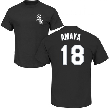 Men's Chicago White Sox Jacob Amaya ＃18 Roster Name & Number T-Shirt - Black