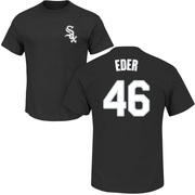 Men's Chicago White Sox Jake Eder ＃46 Roster Name & Number T-Shirt - Black