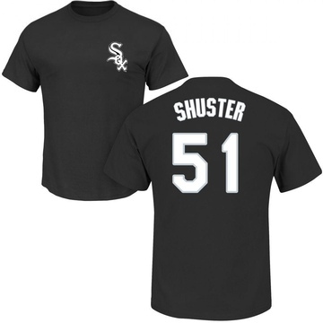 Men's Chicago White Sox Jared Shuster ＃51 Roster Name & Number T-Shirt - Black