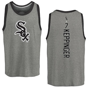 Men's Chicago White Sox Jeff Keppinger ＃7 Backer Tank Top Ash