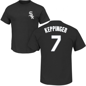 Men's Chicago White Sox Jeff Keppinger ＃7 Roster Name & Number T-Shirt - Black