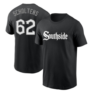 Men's Chicago White Sox Jesse Scholtens ＃62 City Connect Name & Number T-Shirt - Black