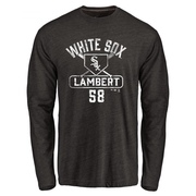 Men's Chicago White Sox Jimmy Lambert ＃58 Base Runner Long Sleeve T-Shirt - Black