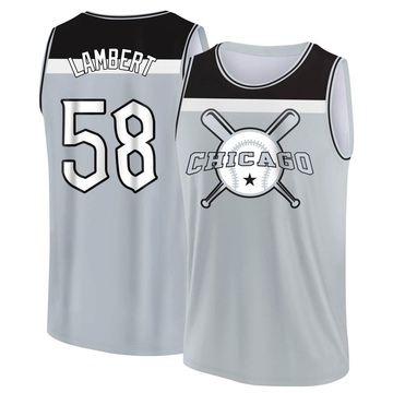 Men's Chicago White Sox Jimmy Lambert ＃58 Legend Baseball Tank Top - Gray/Black