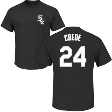 Men's Chicago White Sox Joe Crede ＃24 Roster Name & Number T-Shirt - Black