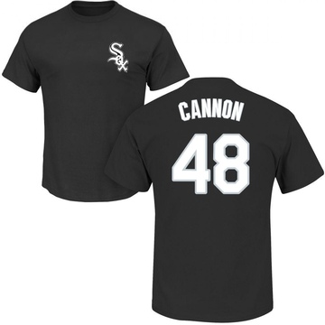 Men's Chicago White Sox Jonathan Cannon ＃48 Roster Name & Number T-Shirt - Black