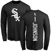 Men's Chicago White Sox Lance Johnson ＃1 Backer Long Sleeve T-Shirt - Black