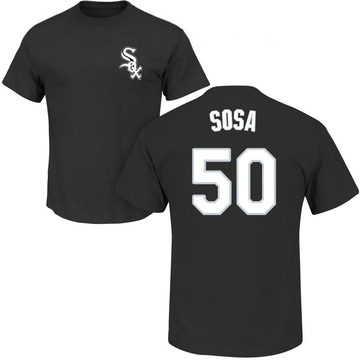 Men's Chicago White Sox Lenyn Sosa ＃50 Roster Name & Number T-Shirt - Black