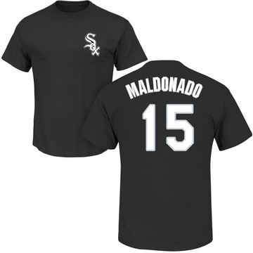 Men's Chicago White Sox Martin Maldonado ＃15 Roster Name & Number T-Shirt - Black