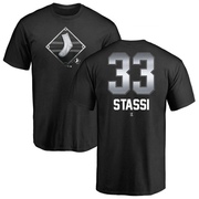 Men's Chicago White Sox Max Stassi ＃33 Midnight Mascot T-Shirt - Black