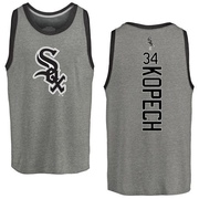 Men's Chicago White Sox Michael Kopech ＃34 Backer Tank Top Ash