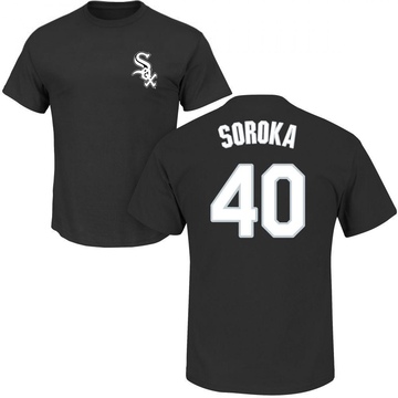 Men's Chicago White Sox Michael Soroka ＃40 Roster Name & Number T-Shirt - Black