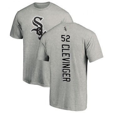 Men's Chicago White Sox Mike Clevinger ＃52 Backer T-Shirt Ash