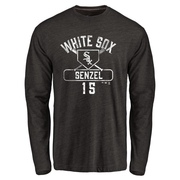 Men's Chicago White Sox Nick Senzel ＃15 Base Runner Long Sleeve T-Shirt - Black