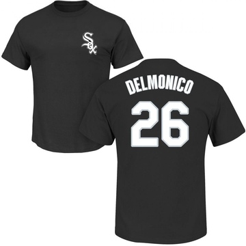 Men's Chicago White Sox Nicky Delmonico ＃26 Roster Name & Number T-Shirt - Black