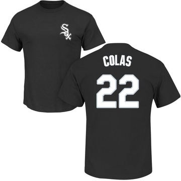 Men's Chicago White Sox Oscar Colas ＃22 Roster Name & Number T-Shirt - Black