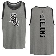 Men's Chicago White Sox Paul DeJong ＃29 Backer Tank Top Ash