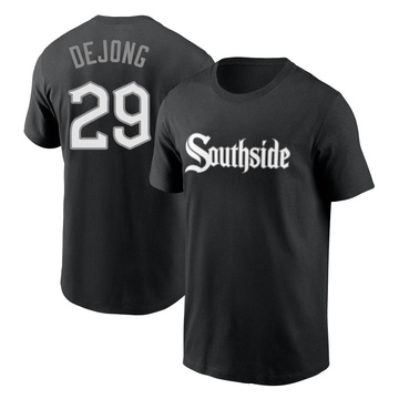 Men's Chicago White Sox Paul DeJong ＃29 City Connect Name & Number T-Shirt - Black