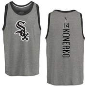 Men's Chicago White Sox Paul Konerko ＃14 Backer Tank Top Ash