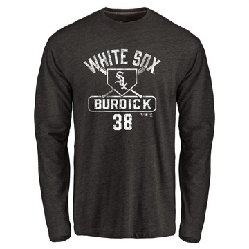 Men's Chicago White Sox Peyton Burdick ＃38 Base Runner Long Sleeve T-Shirt - Black