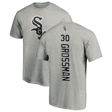 Men's Chicago White Sox Robbie Grossman ＃30 Backer T-Shirt Ash