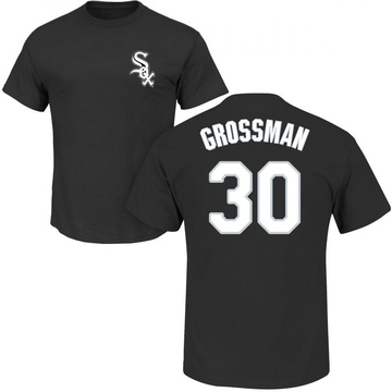 Men's Chicago White Sox Robbie Grossman ＃30 Roster Name & Number T-Shirt - Black