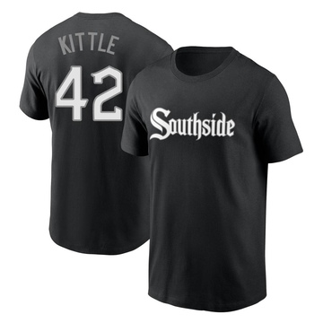 Men's Chicago White Sox Ron Kittle ＃42 City Connect Name & Number T-Shirt - Black