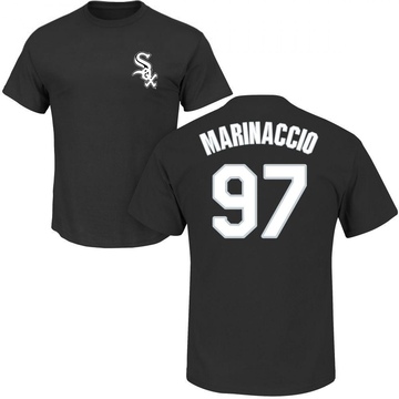 Men's Chicago White Sox Ron Marinaccio ＃97 Roster Name & Number T-Shirt - Black