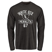 Men's Chicago White Sox Sammy Peralta ＃67 Base Runner Long Sleeve T-Shirt - Black