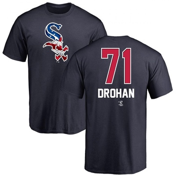 Men's Chicago White Sox Shane Drohan ＃71 Name and Number Banner Wave T-Shirt - Navy