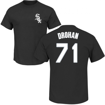 Men's Chicago White Sox Shane Drohan ＃71 Roster Name & Number T-Shirt - Black