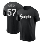 Men's Chicago White Sox Tanner Banks ＃57 City Connect Name & Number T-Shirt - Black