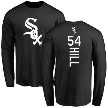 Men's Chicago White Sox Tim Hill ＃54 Backer Long Sleeve T-Shirt - Black